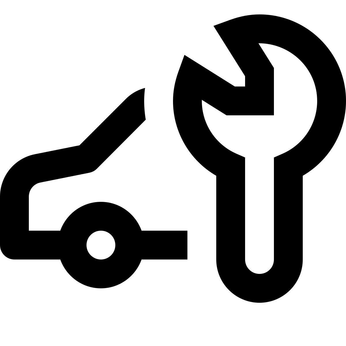 material outlined style servizio auto icon