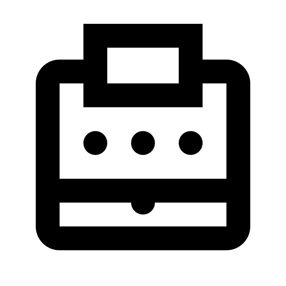 material outlined style caisse enregistreuse icon