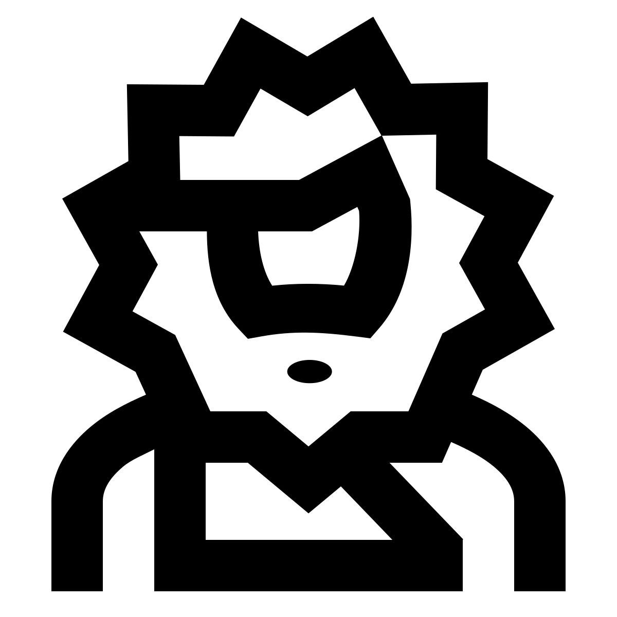 material outlined style 동굴 탐험가 icon