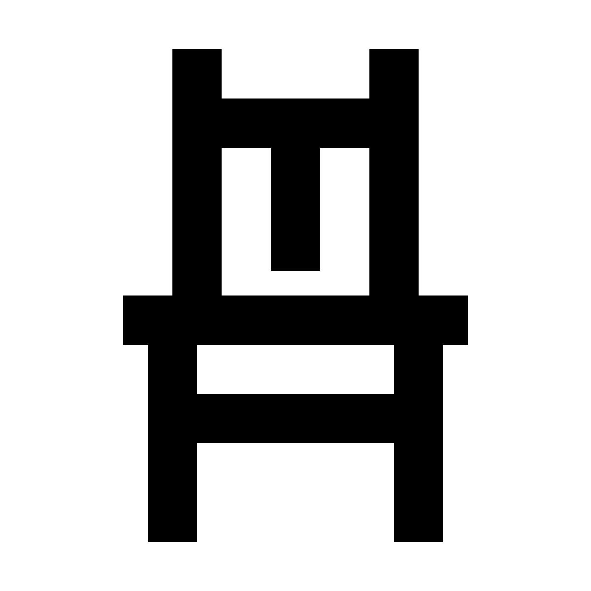 material outlined style stuhl icon