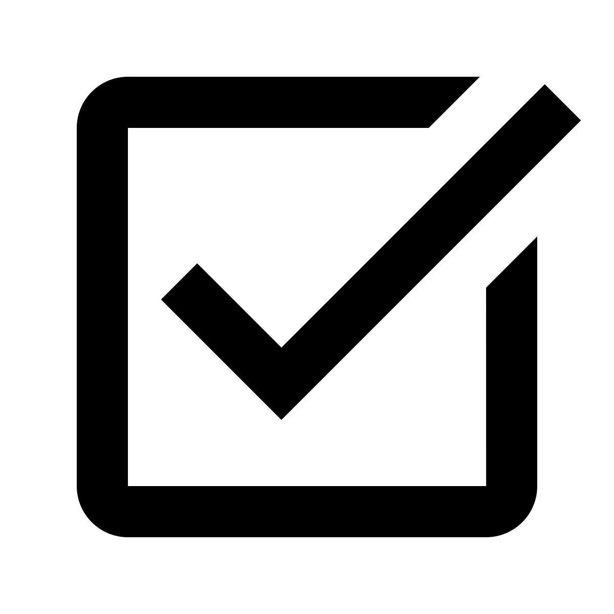 material outlined style comprobar icon