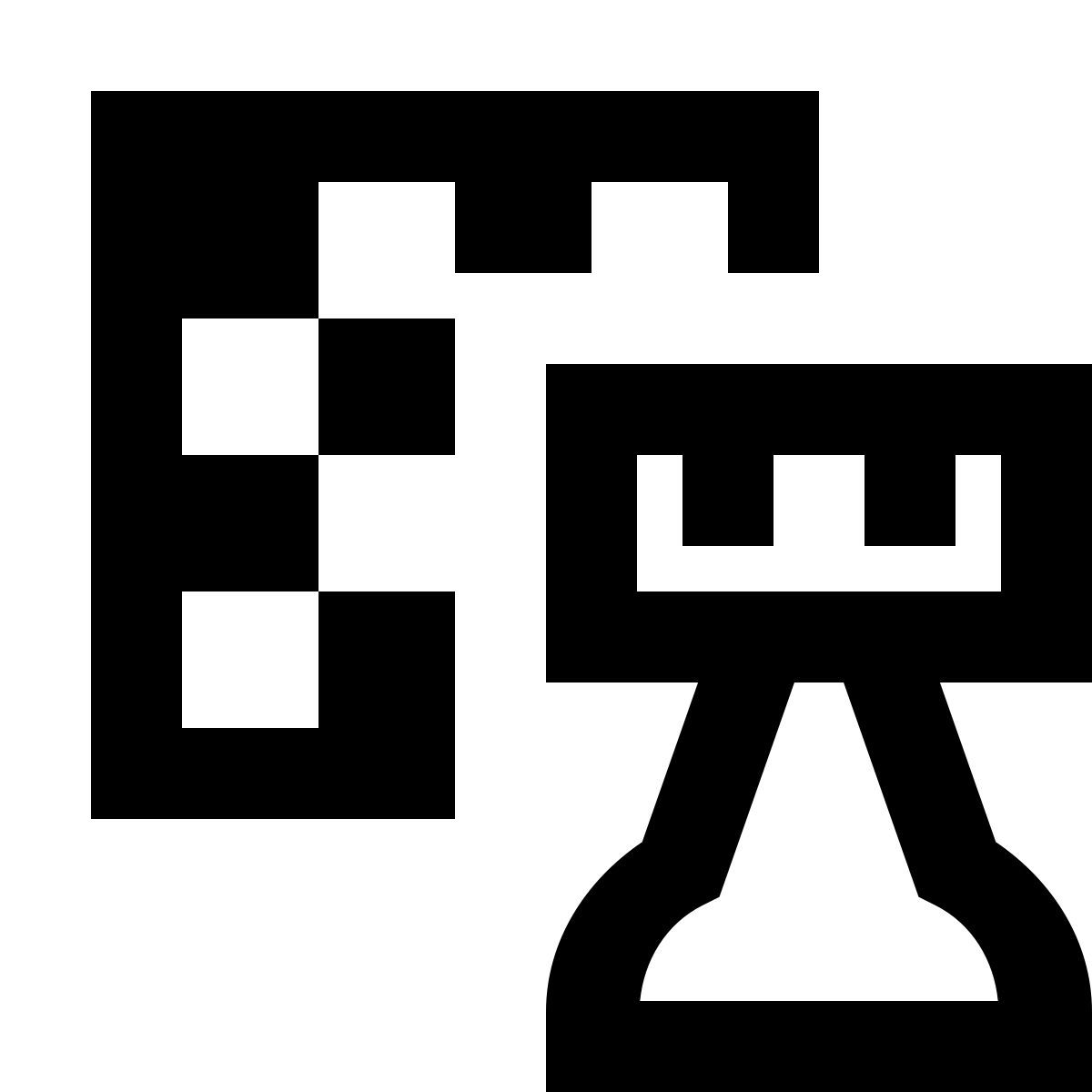 material outlined style tablero de ajedrez icon