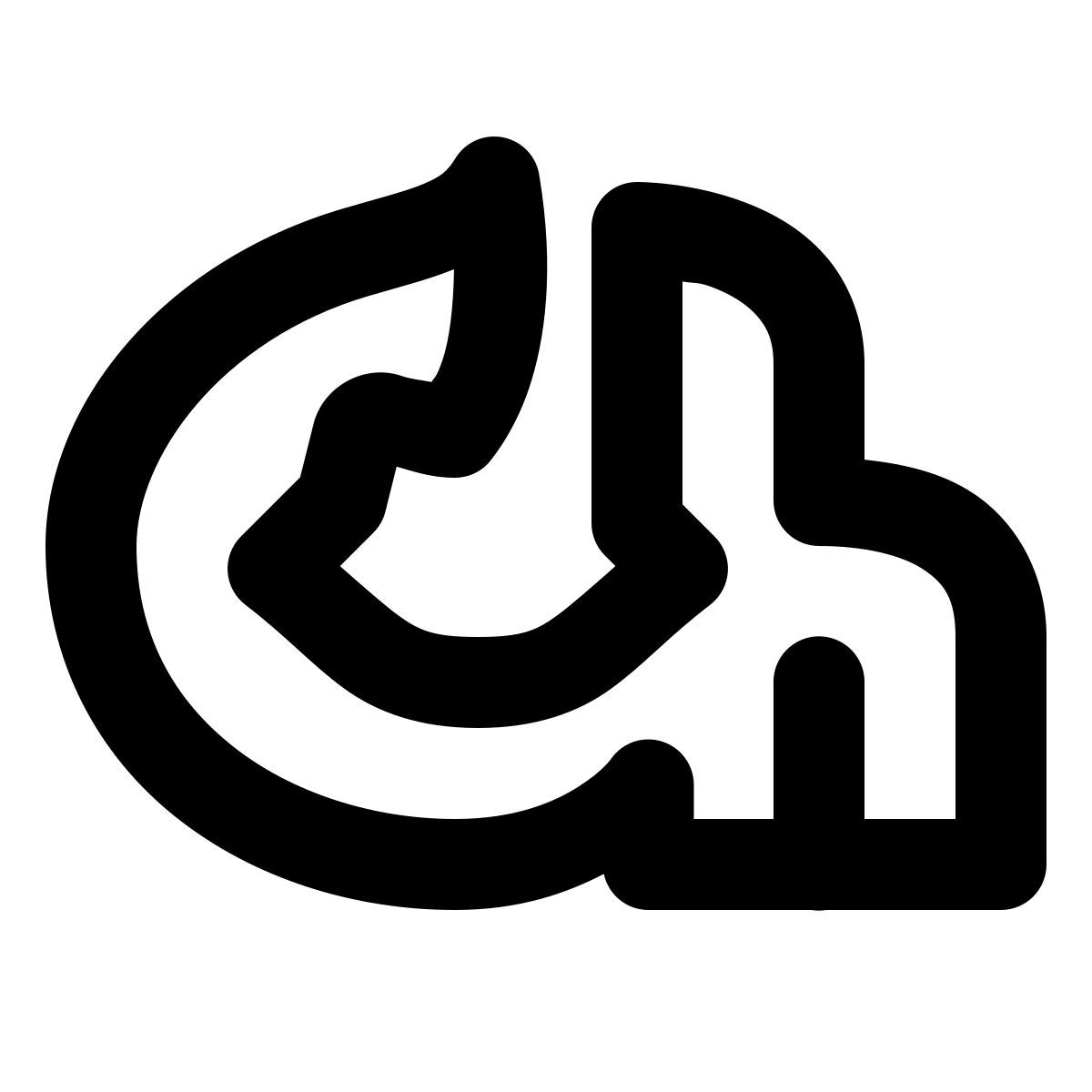 material outlined style música chillhop icon