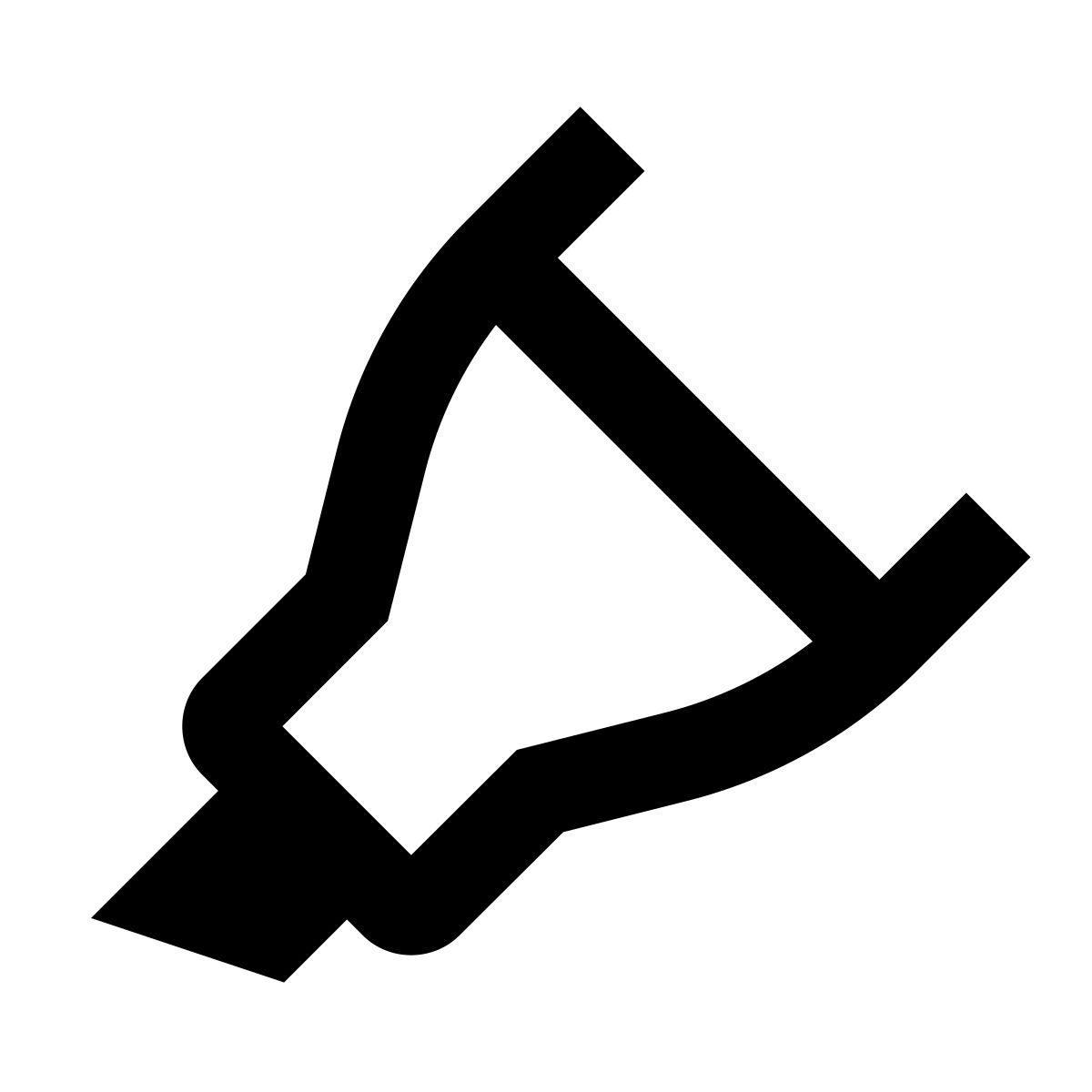 material outlined style chisel tip marker icon