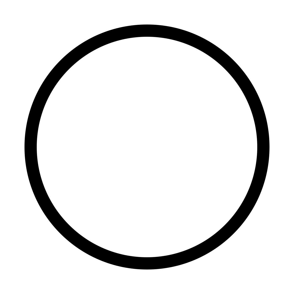 material outlined style encerclé fin icon