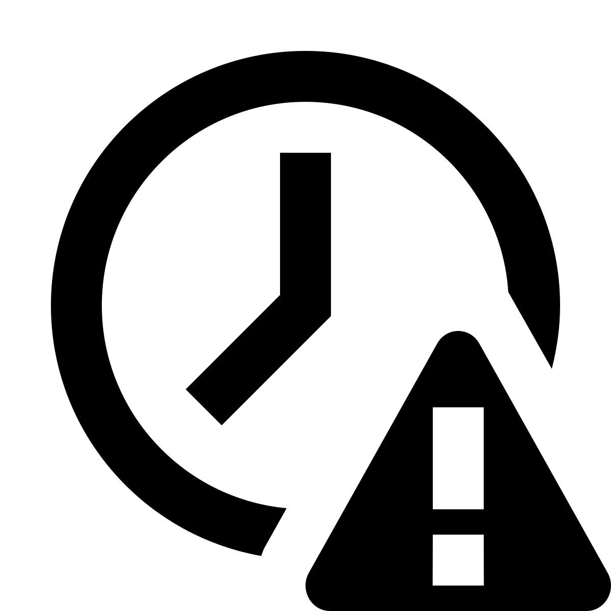 material outlined style 시계 알림 icon