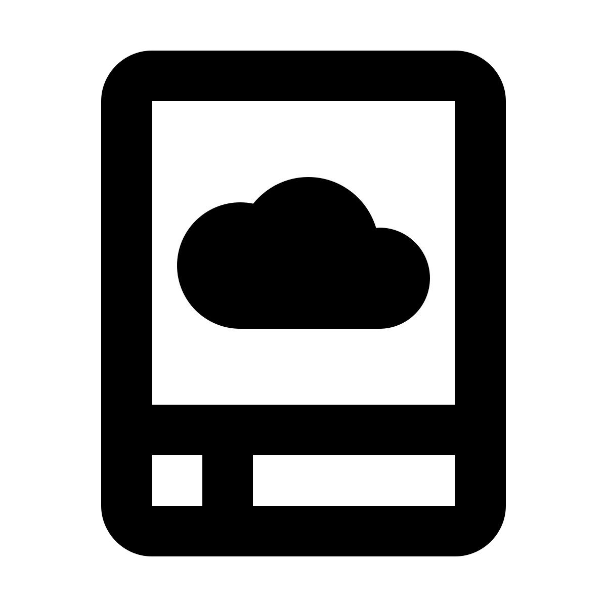 material outlined style 云储存 icon