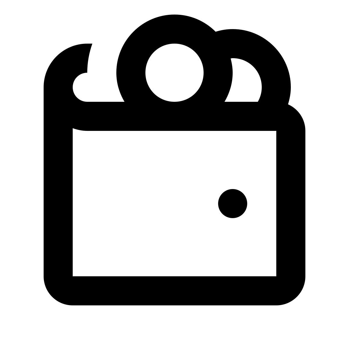 material outlined style coin wallet icon