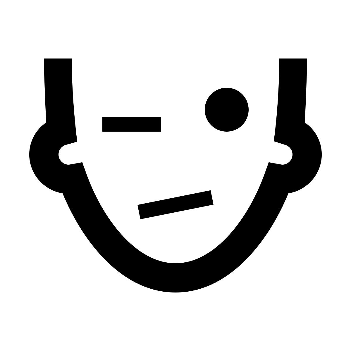 material outlined style 걱정스런 얼굴 icon