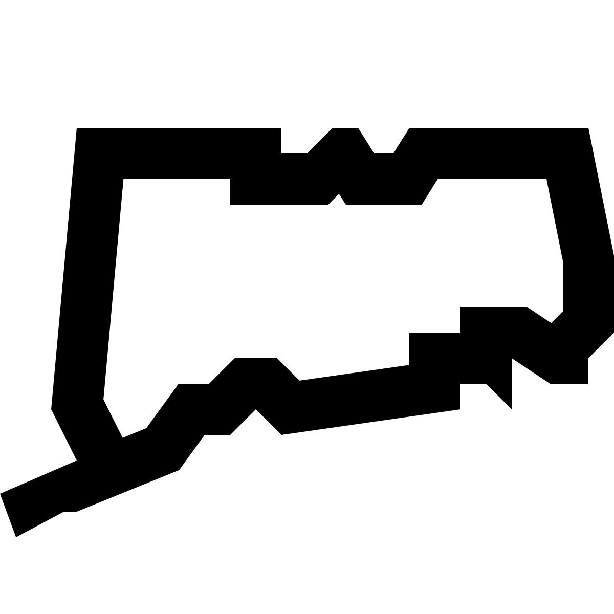 material outlined style connecticut icon