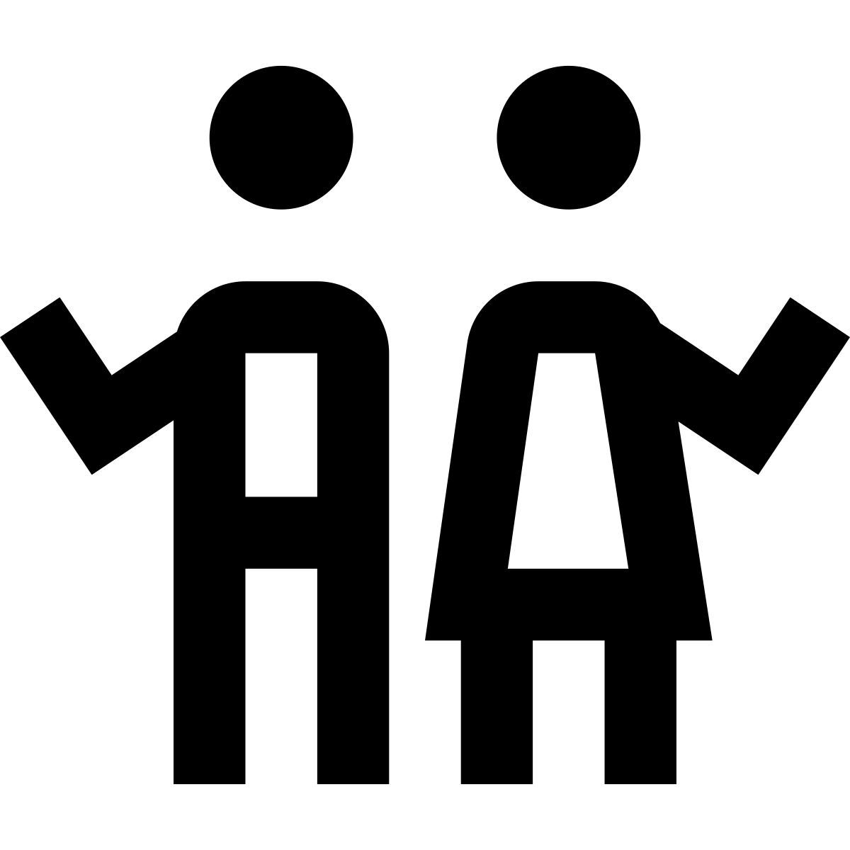 material outlined style paar icon