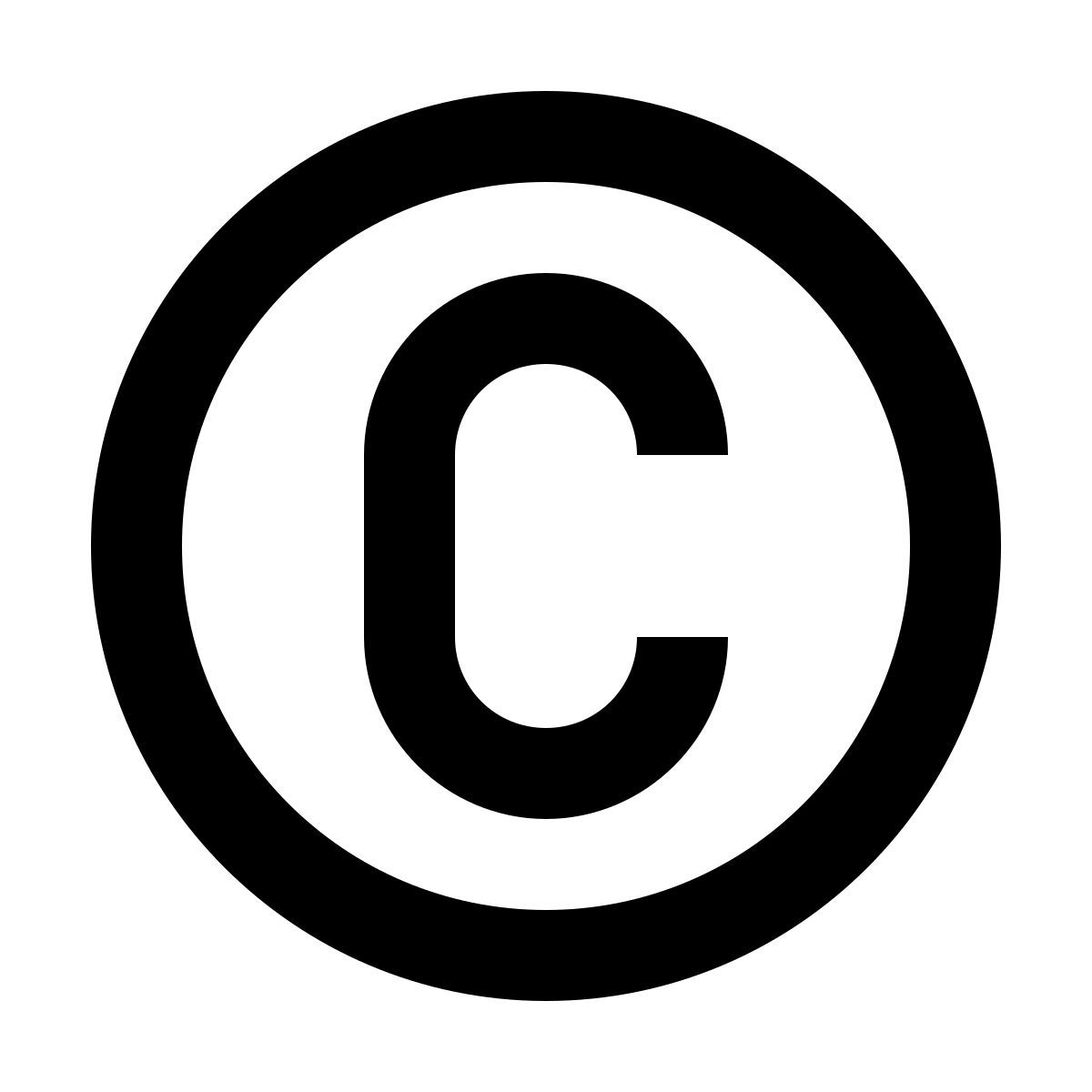 material outlined style creative commons todos los derechos reservados icon