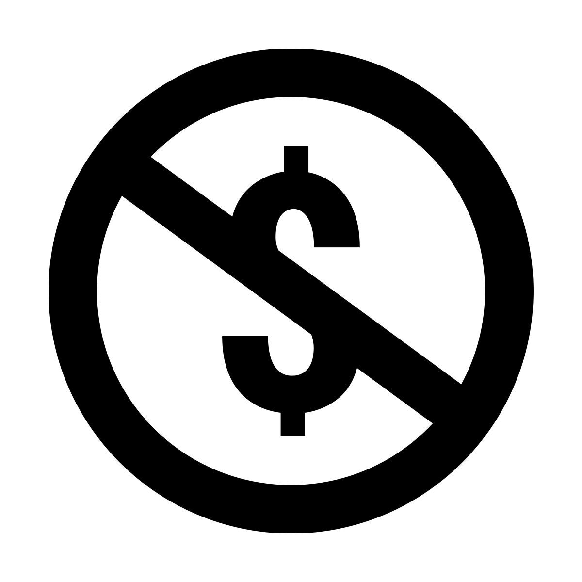 material outlined style creative commons nc icon