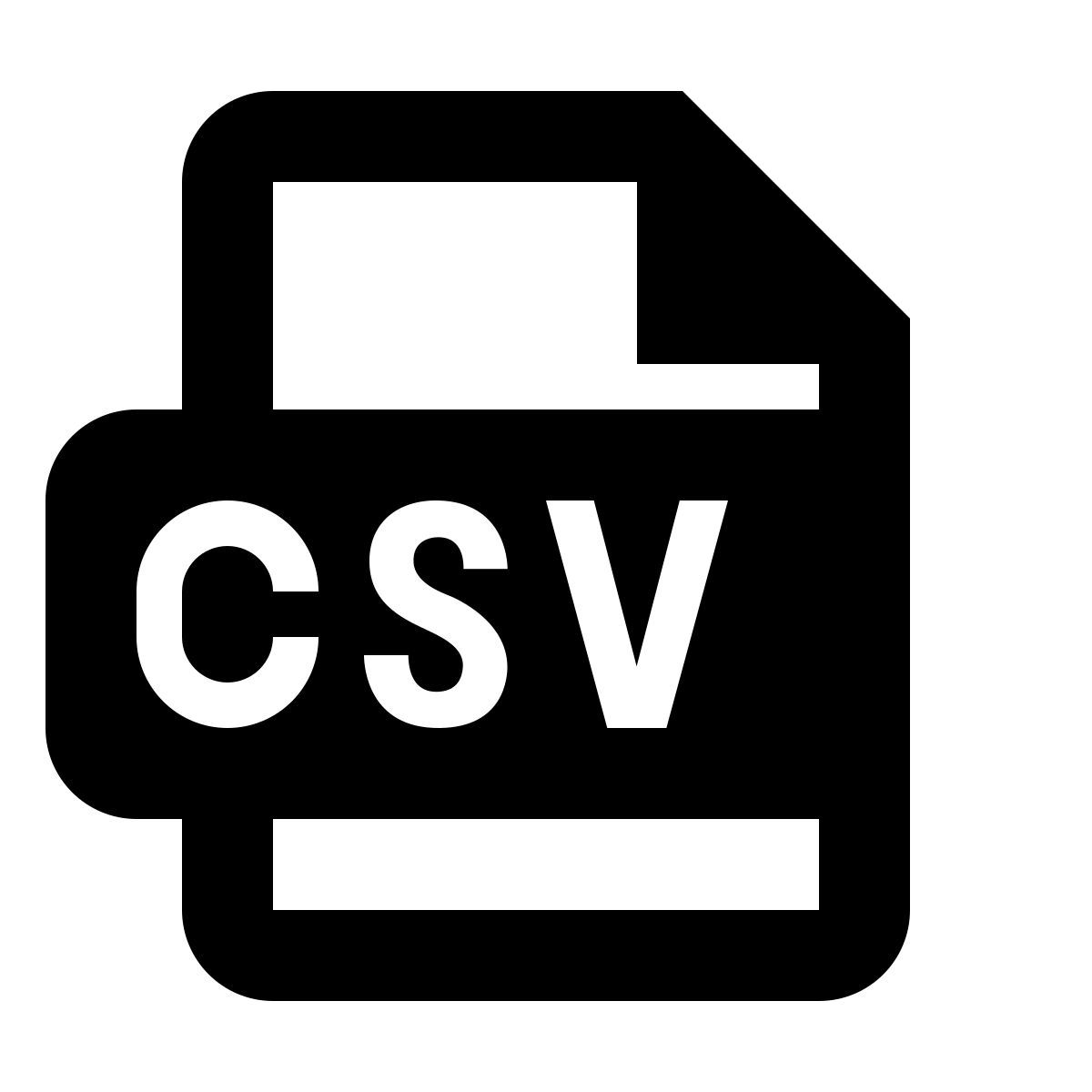 material outlined style csv icon