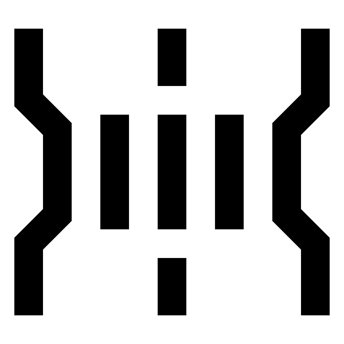 material outlined style extensión de acera icon