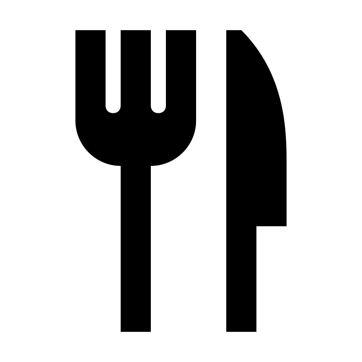 material outlined style 餐具 icon