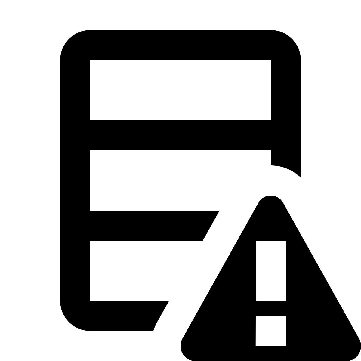 material outlined style 데이터베이스 오류 icon