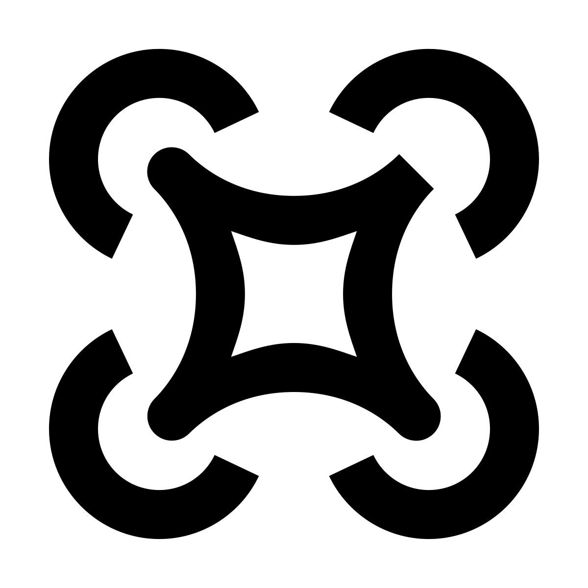 material outlined style quadcopter icon