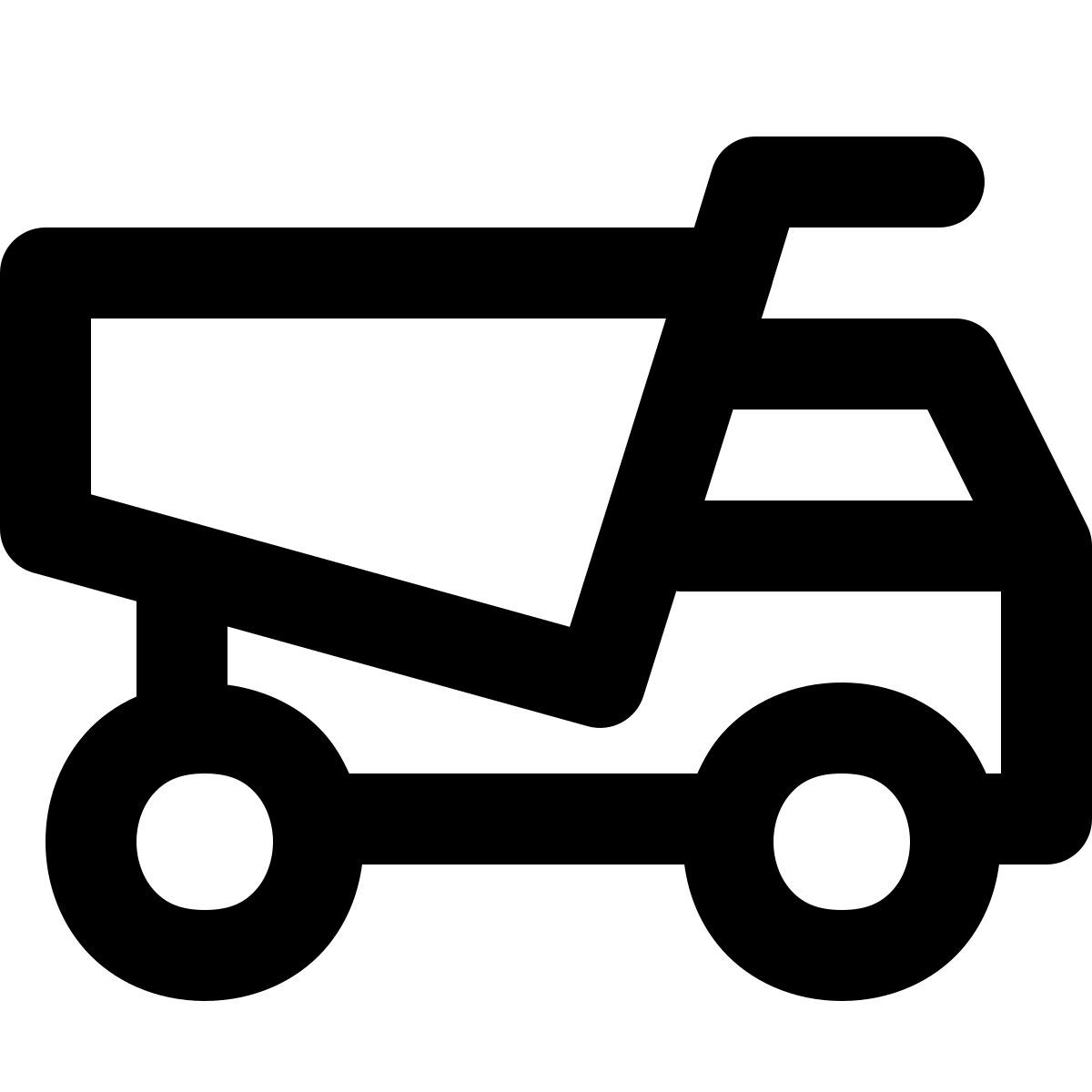 material outlined style camion della spazzatura icon