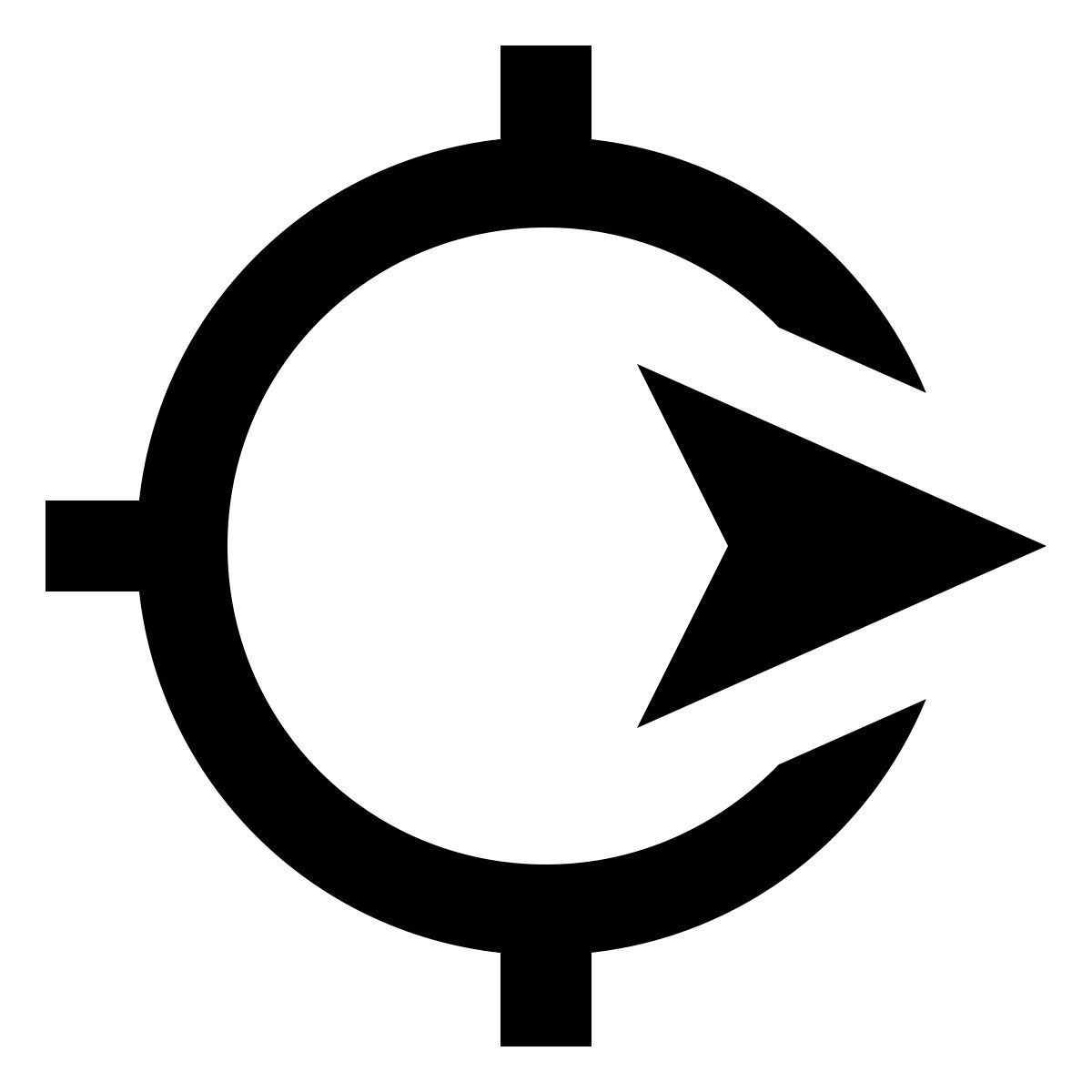 material outlined style navigate icon