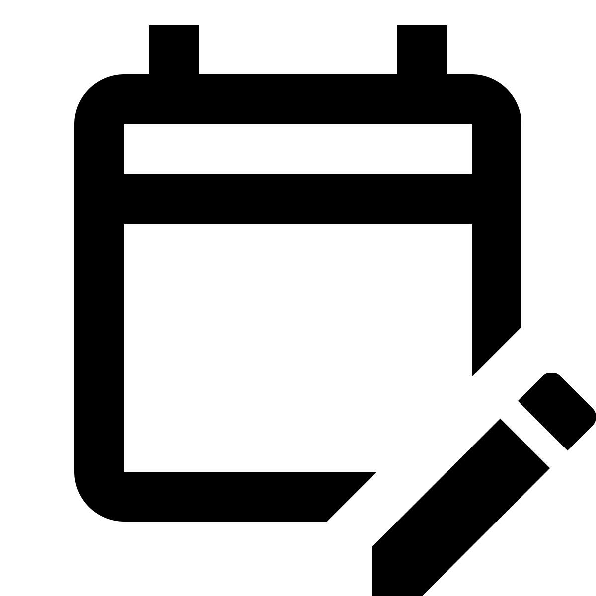 material outlined style edit calendar icon