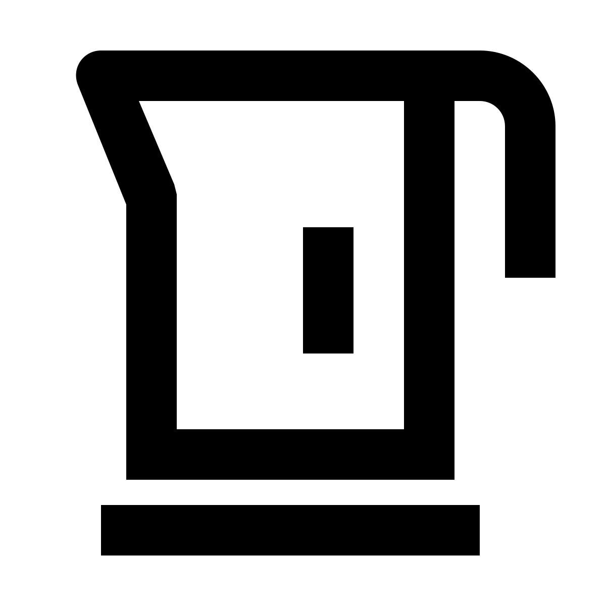 material outlined style bollitore elettrico icon