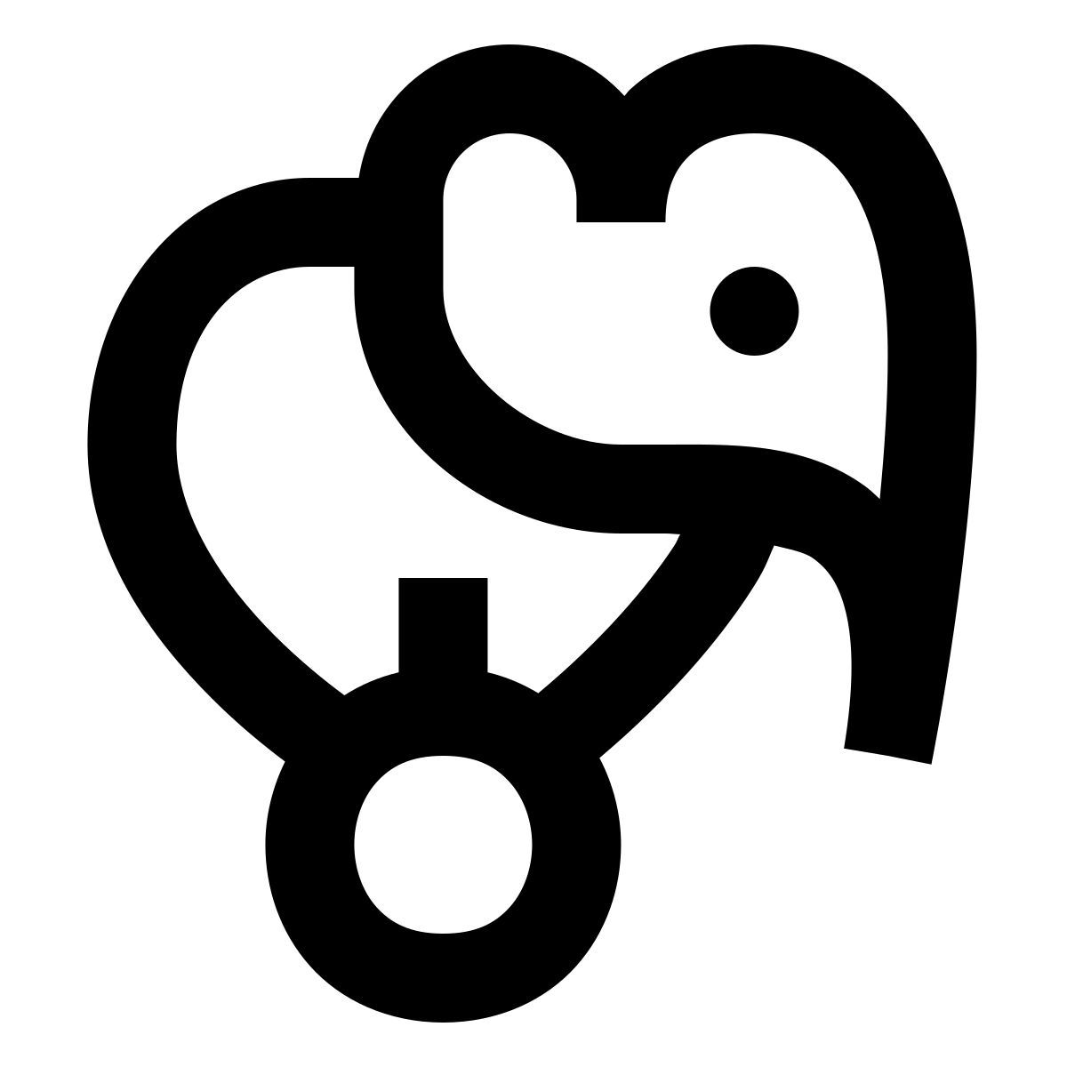 material outlined style elephant circus icon