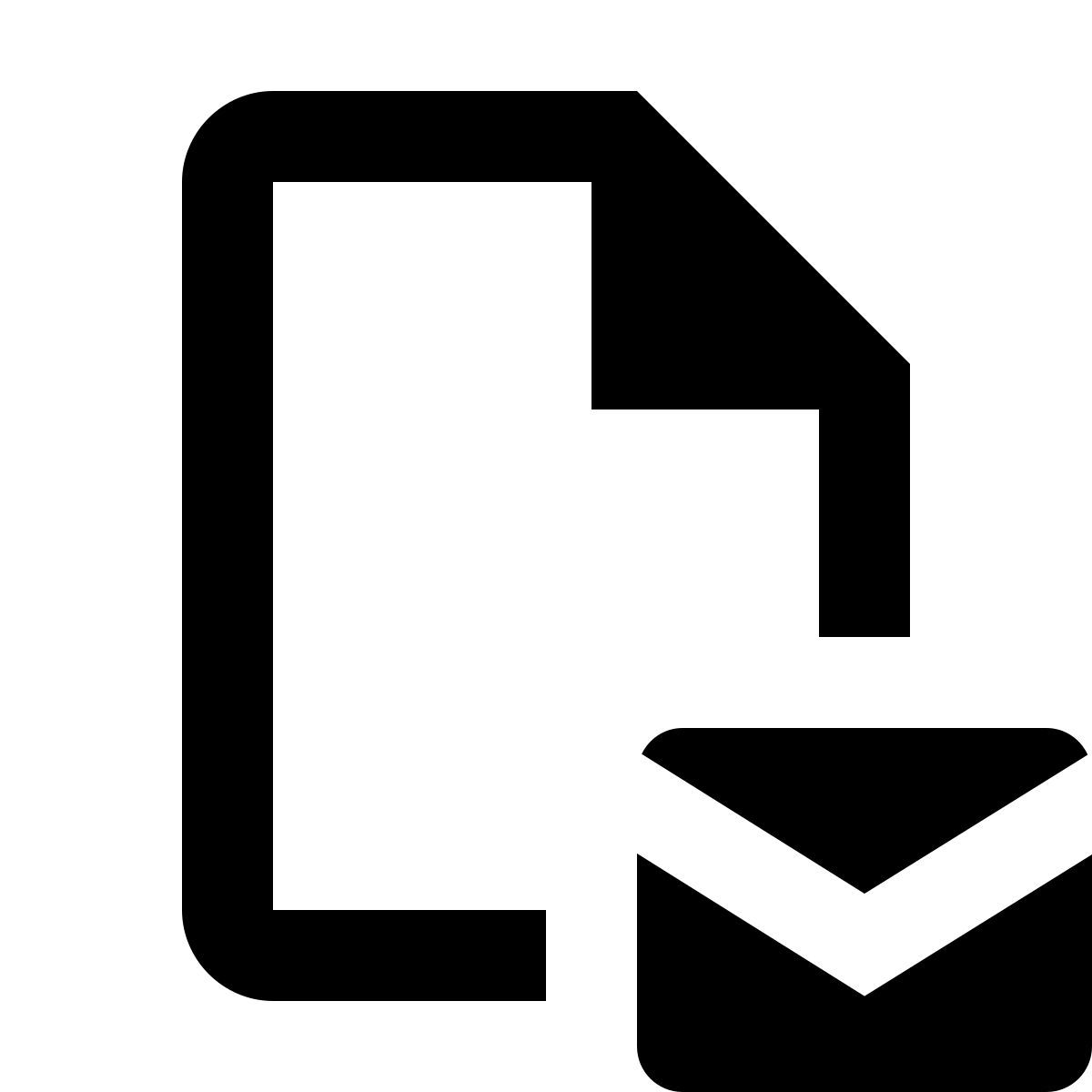 material outlined style 이메일 문서 icon