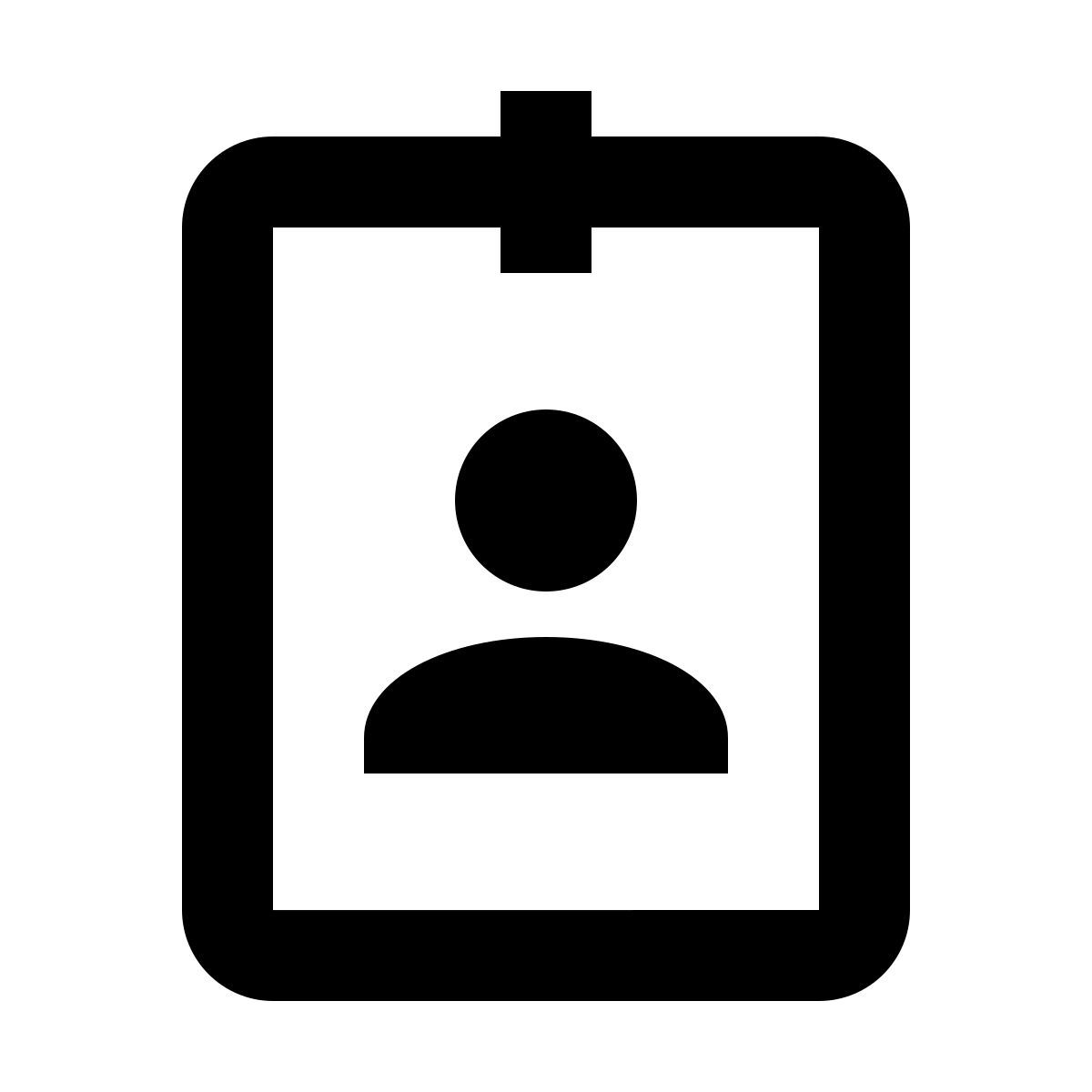 material outlined style tarjeta de empleado icon