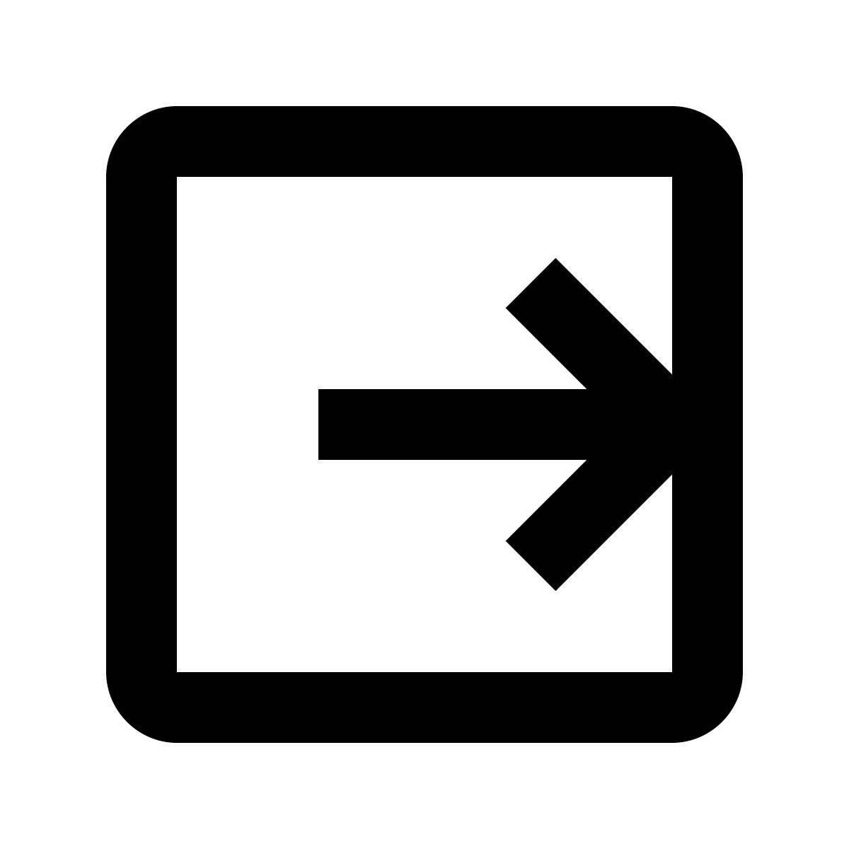 material outlined style logout icon