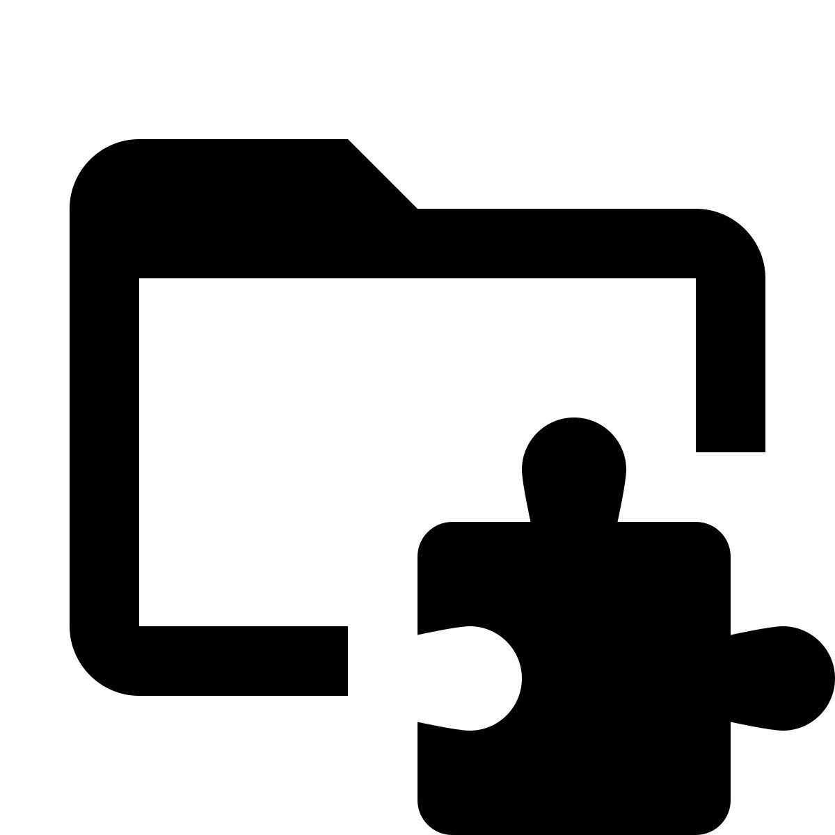 material outlined style extensions folder icon