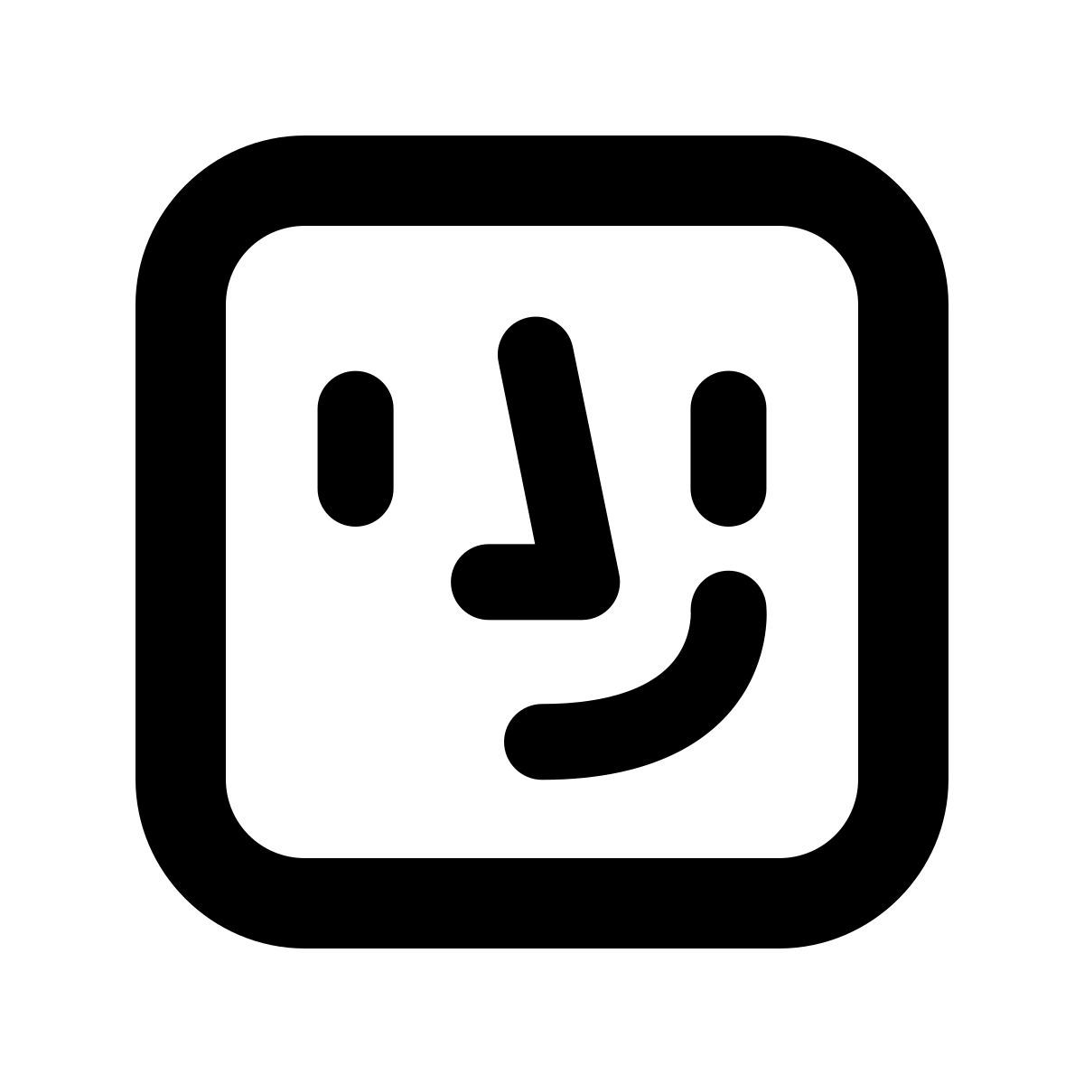 material outlined style face generator icon