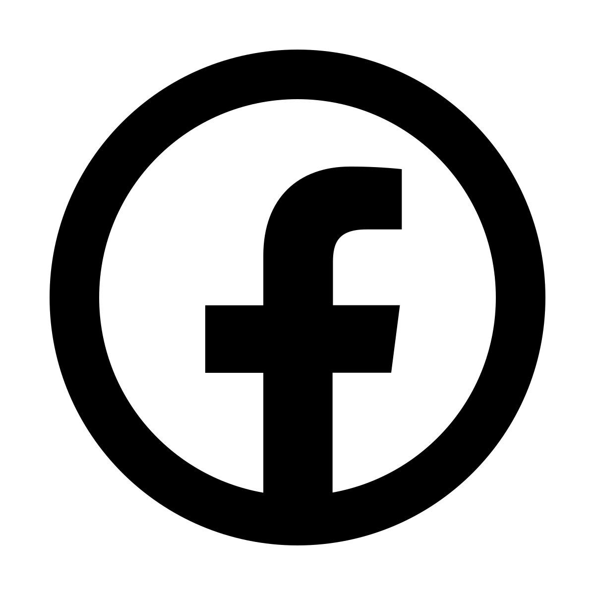 material outlined style facebook circled icon