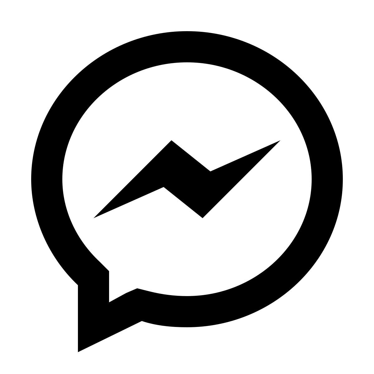 material outlined style facebook messenger icon