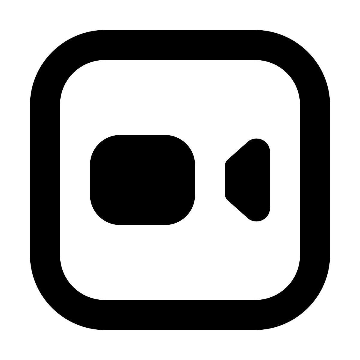 material outlined style facetime icon