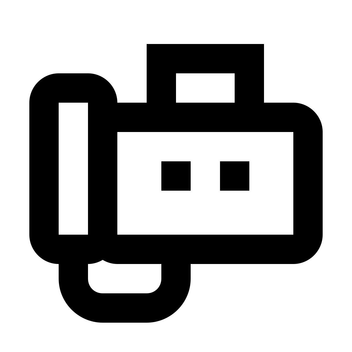 material outlined style fax icon