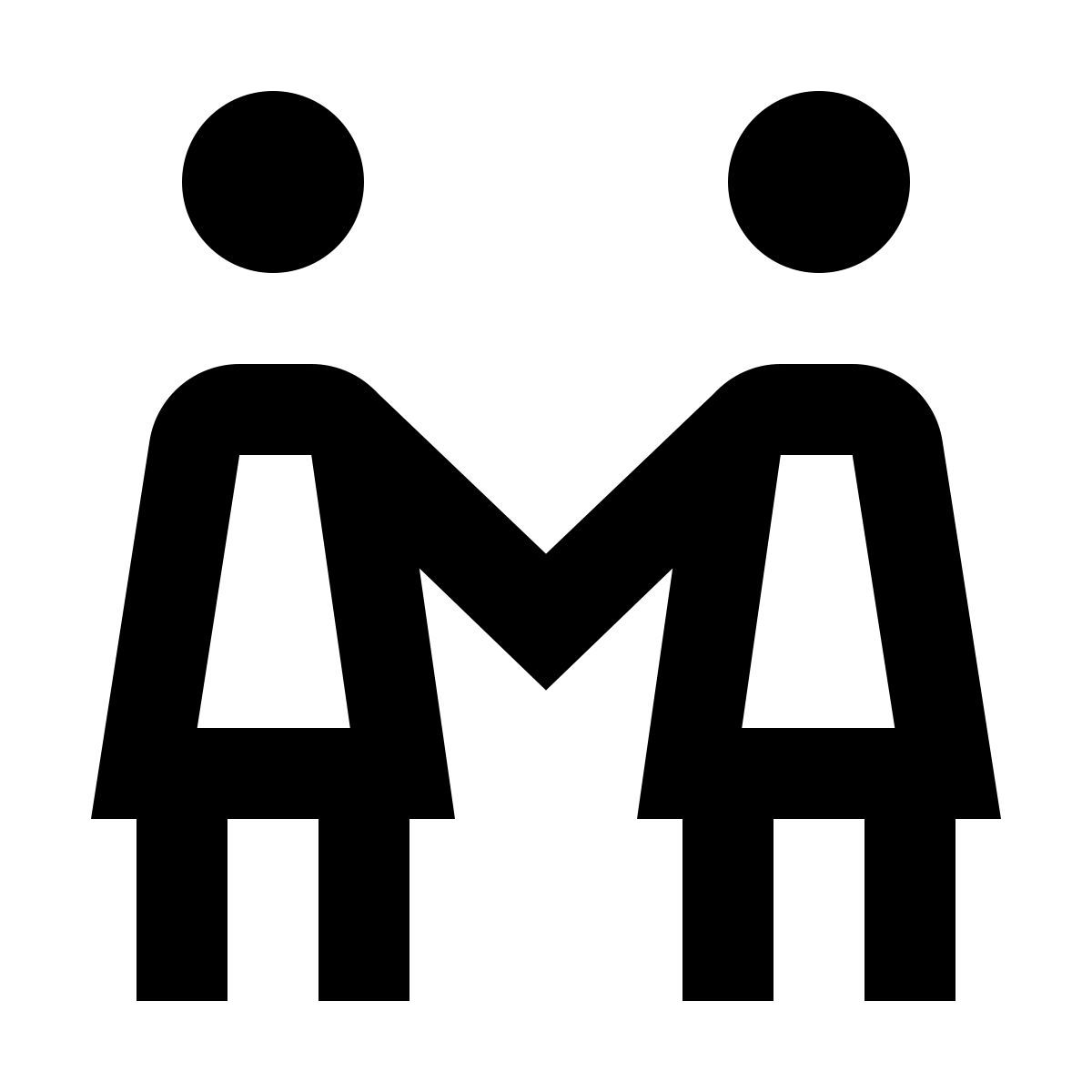 material outlined style reunión de mujeres icon