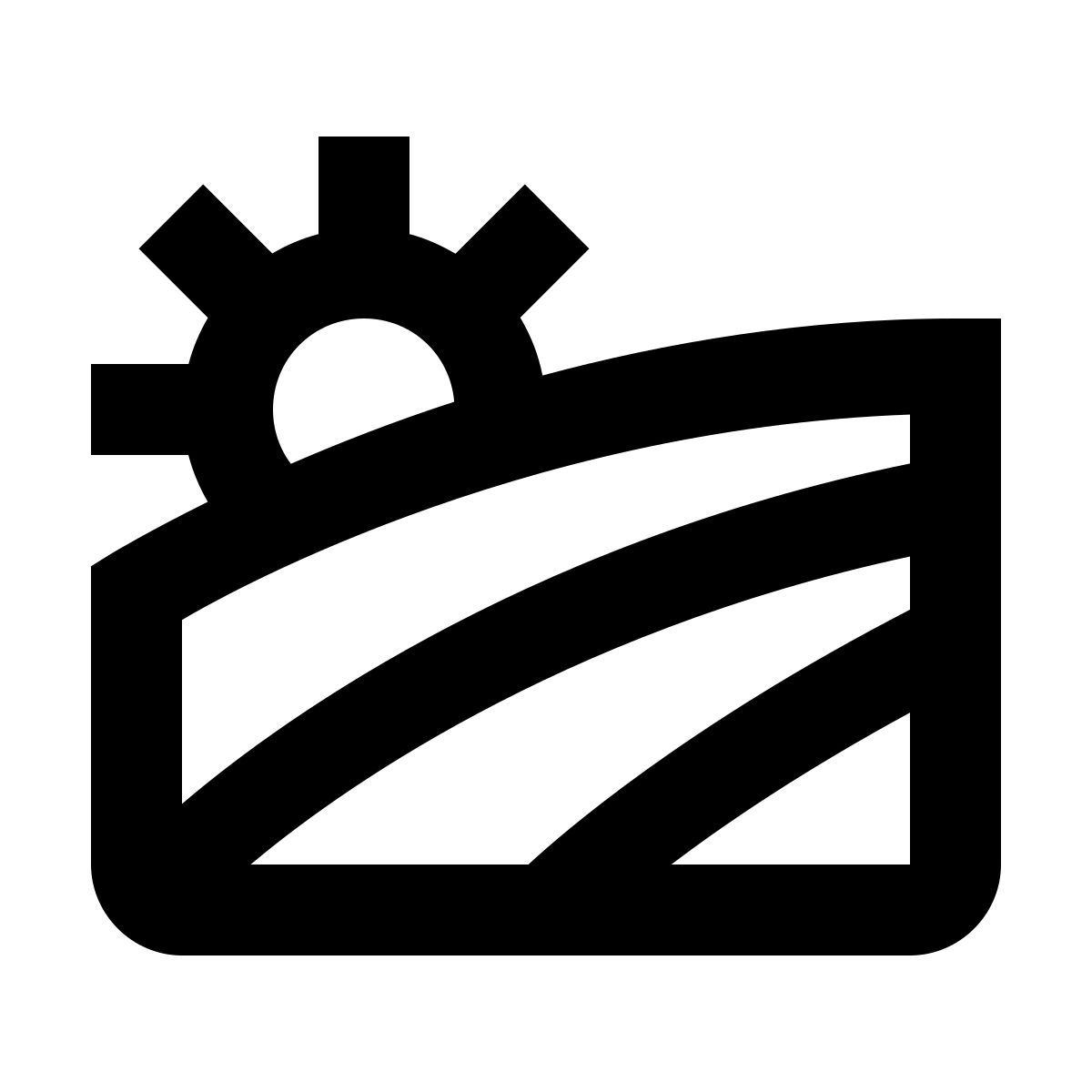 material outlined style field icon