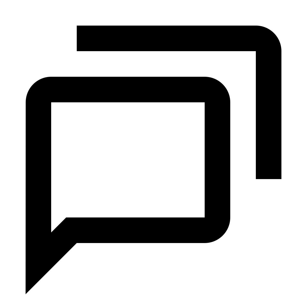 material outlined style chat en lleno icon