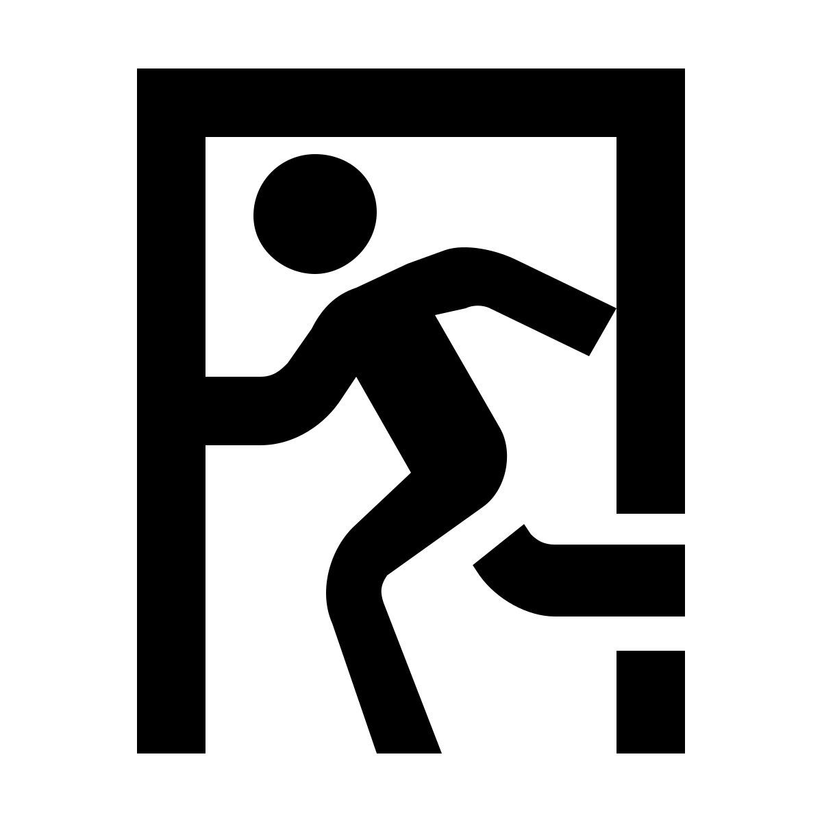material outlined style exit icon