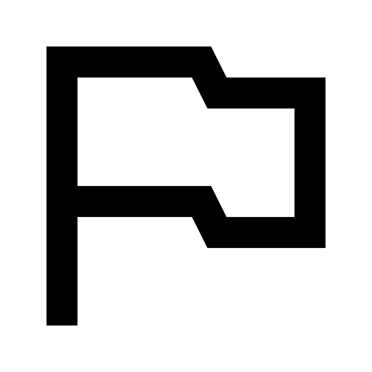 material outlined style flag icon