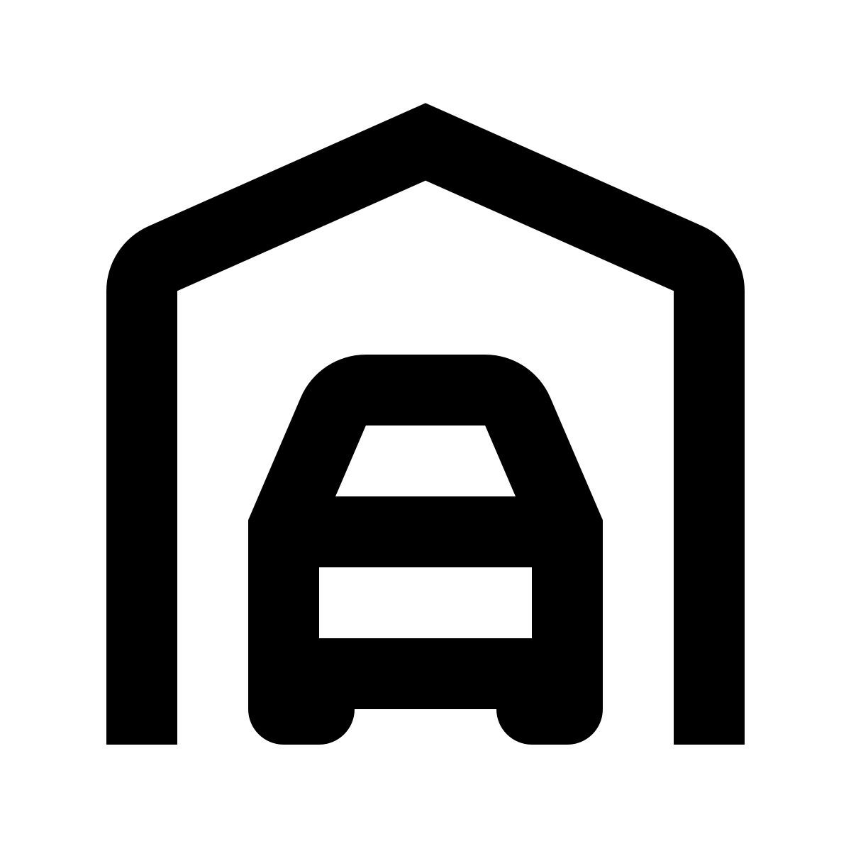 material outlined style garaje icon