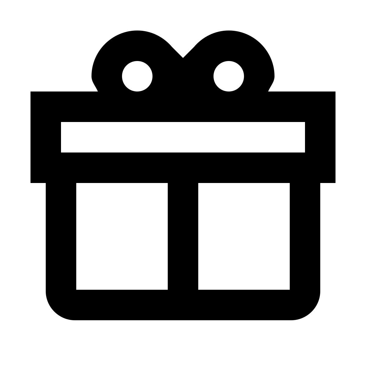 material outlined style cadeau icon