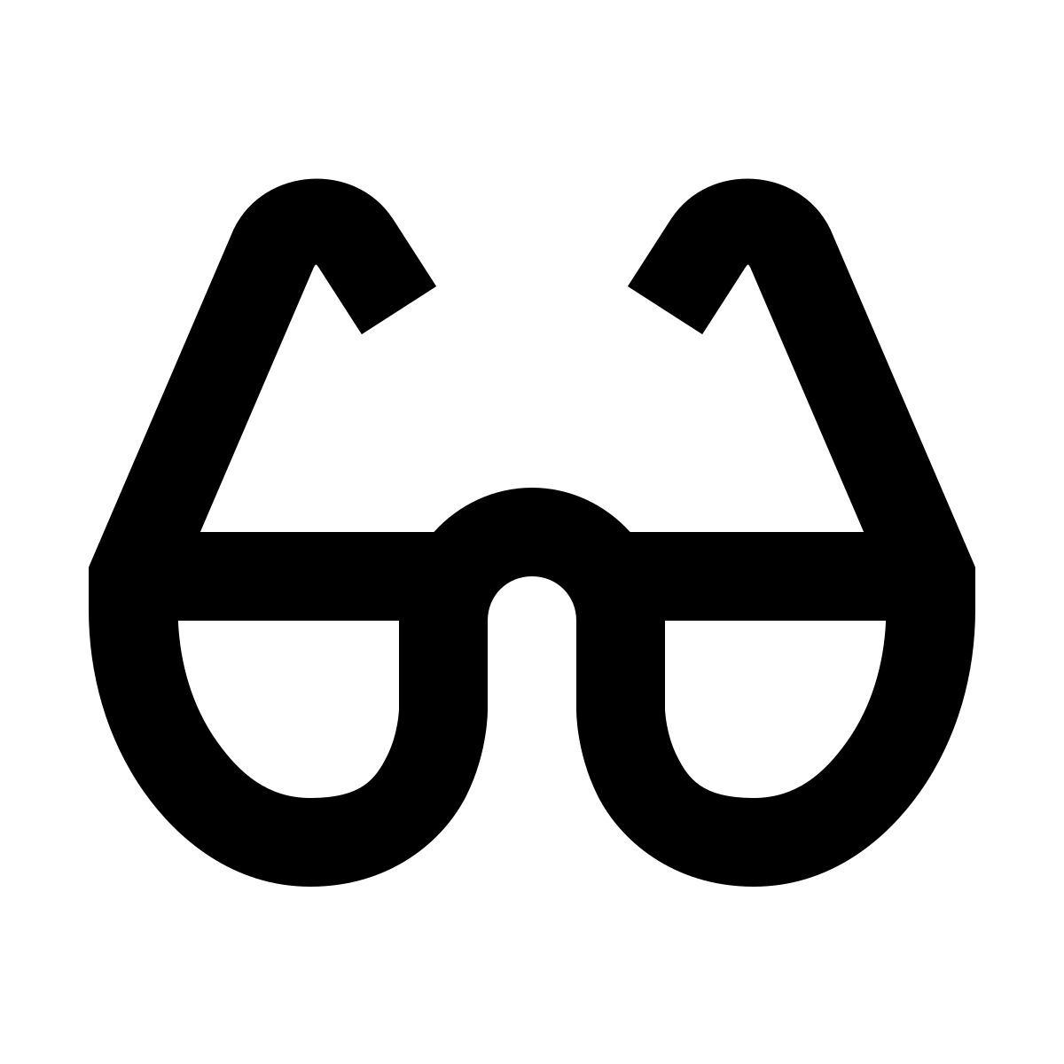 material outlined style 眼镜 icon