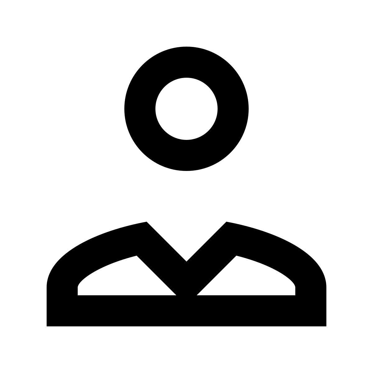 material outlined style account male icon