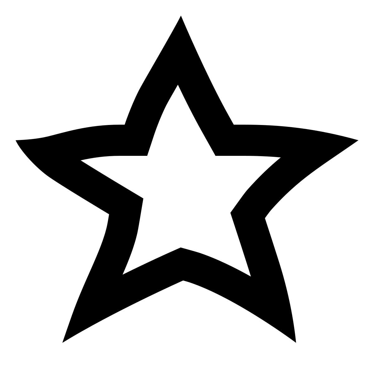 material outlined style 손으로 그린 별 icon