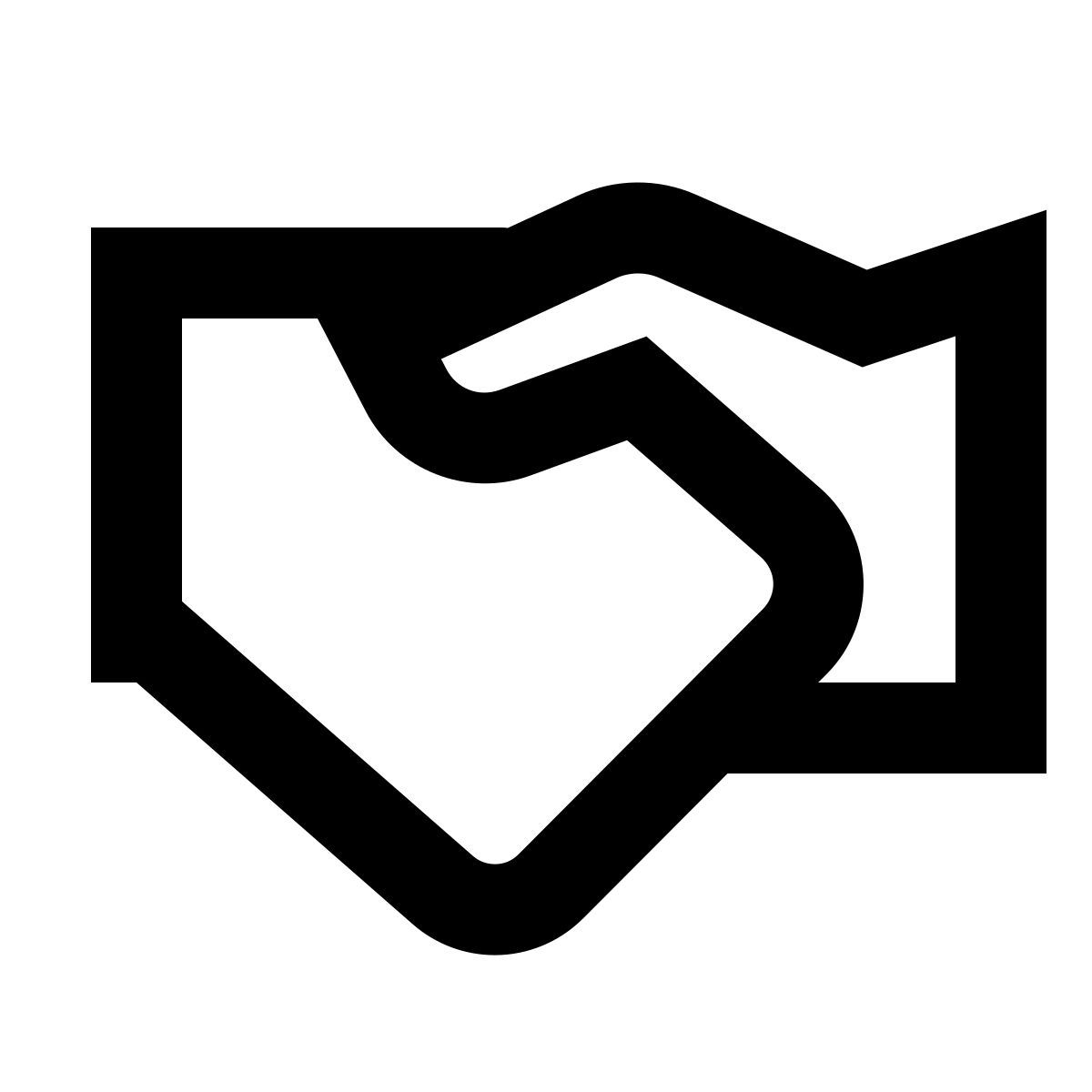 material outlined style 握手 icon