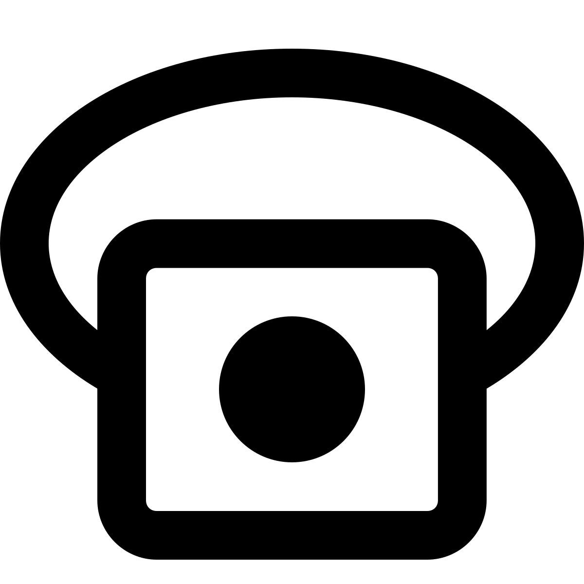 material outlined style lanterna de cabeça icon