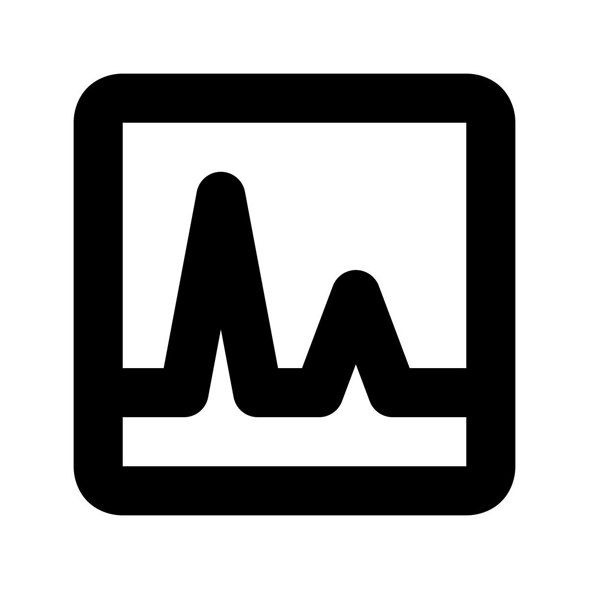 material outlined style heart monitor icon