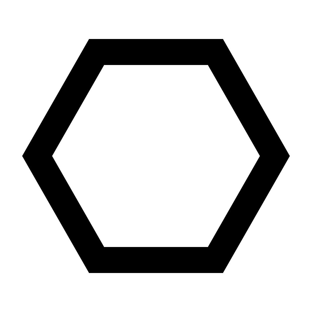 material outlined style 육각형 icon